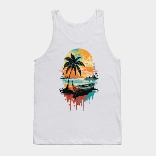 beach and boat Tank Top